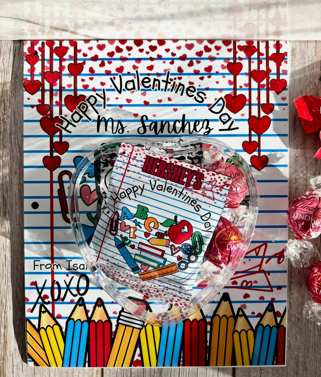 Teacher Valentine’s Gift Mini - Jumbo Candy Card