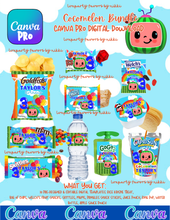 Load image into Gallery viewer, Cocomelon Canva Digital Download
