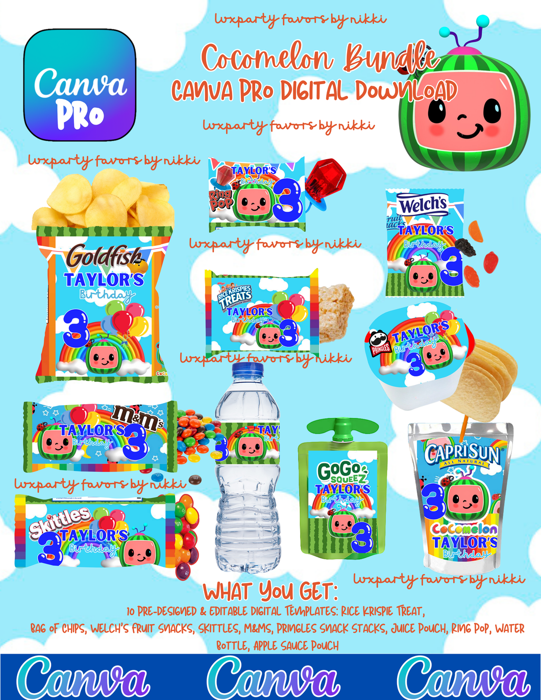 Cocomelon Canva Digital Download