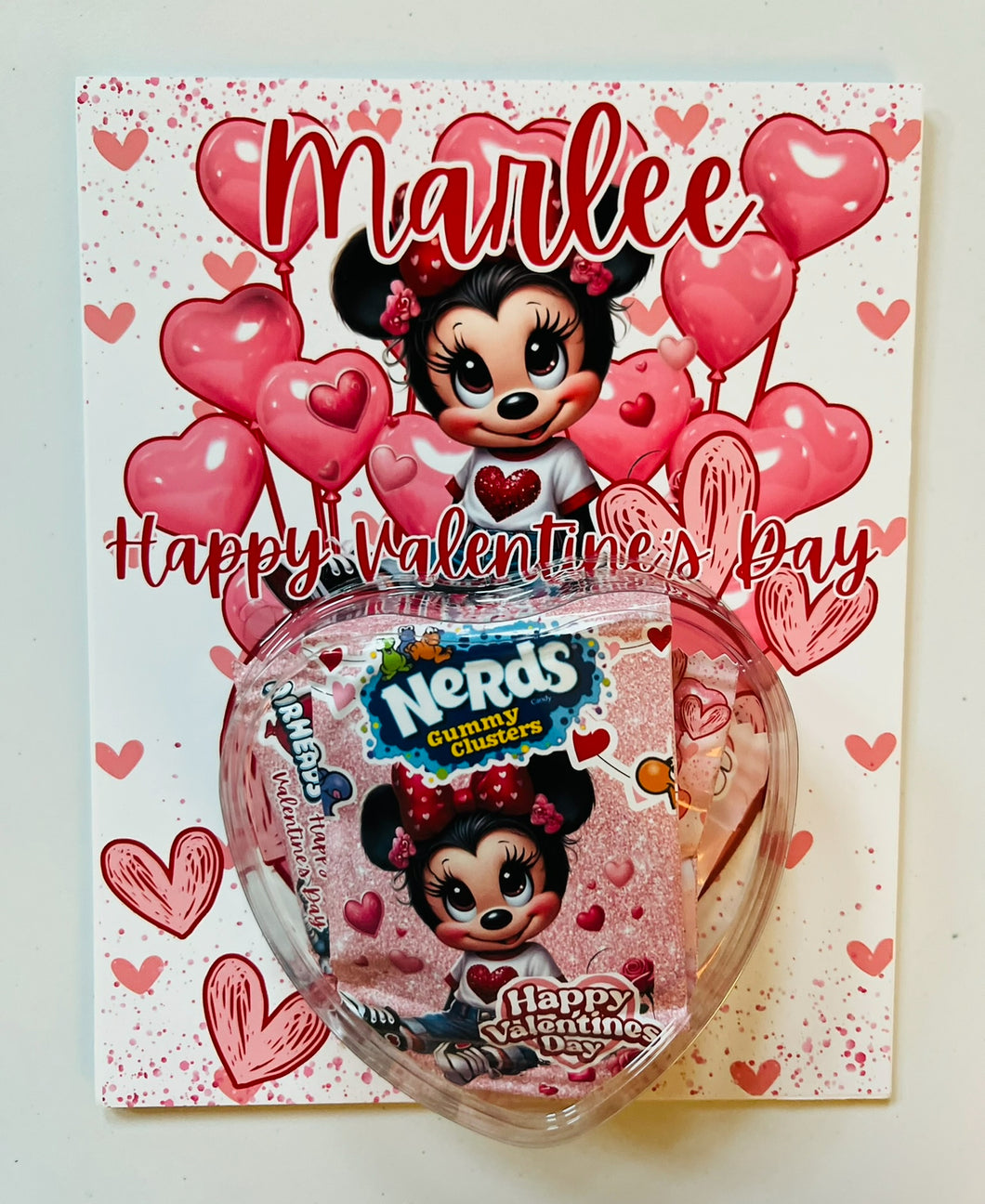 Valentine’s Day Baby Minnie Jumbo Candy Card