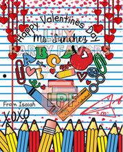 Load image into Gallery viewer, Teacher Valentine's Day Jumbo Card Digital Image - CANVA
