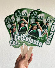 Load image into Gallery viewer, Custom Graduation Keepsake Fans – Set of 3
