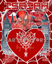 Load image into Gallery viewer, Spider Man Valentine's Day Jumbo Card Digital Image - CANVA
