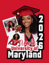 Load image into Gallery viewer, Red Graduation Template – Fan &amp; Magnet Design (Editable Canva Pro Template)
