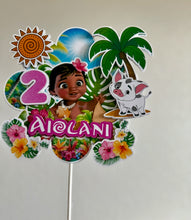 Load image into Gallery viewer, Custom Cake Topper + Gift Box Set – Moana-Inspired
