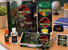 Load image into Gallery viewer, Dino Park-Back-to-School Starter Kit – Digital Canva Template
