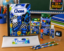 Load image into Gallery viewer, Blue Funky Fun Back To School Kit | Canva Digital Templates
