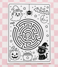 Load image into Gallery viewer, Color, Peel &amp; Stick Halloween Activity Sheets with Mini Colored Pencils – Set of 6
