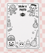 Load image into Gallery viewer, Color, Peel &amp; Stick Halloween Activity Sheets with Mini Colored Pencils – Set of 6
