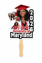 Load image into Gallery viewer, Red Graduation Template – Fan &amp; Magnet Design (Editable Canva Pro Template)
