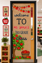Load image into Gallery viewer, Back to School Kraft Banner Door Bundle | Canva Digital
