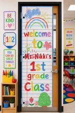Load image into Gallery viewer, Back to School Kraft Banner Door Bundle | Canva Digital
