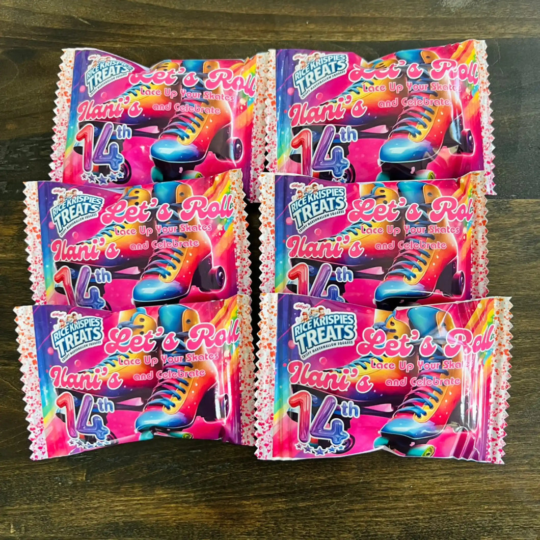 6-Pack Custom Labeled Rice Krispies Treats