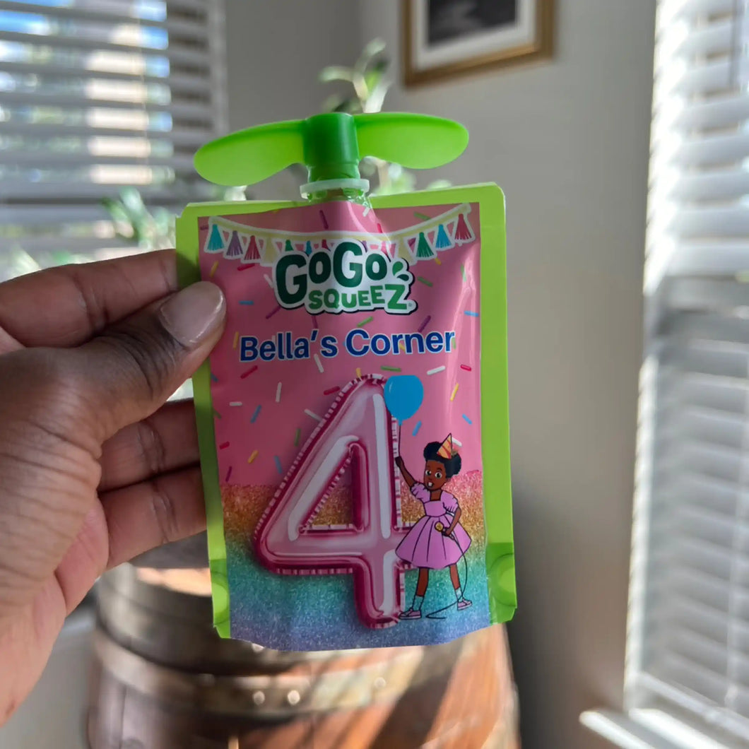 6 Pack - Custom Labeled Apple Sauce Pouches